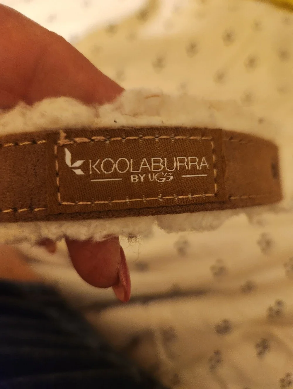 Koolaburra chestnut suede shearling dog collar. Small never worn.